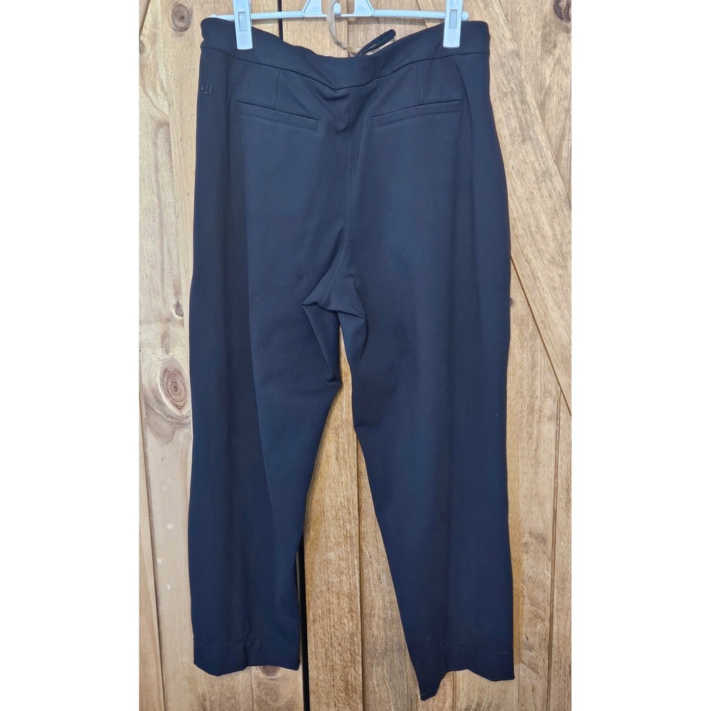 Lululemon Black Keep Moving Pull On Pants Stretch Waist Women M #753 - Picture 2 of 9